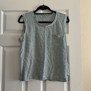 Striped tank with front pocket - Large